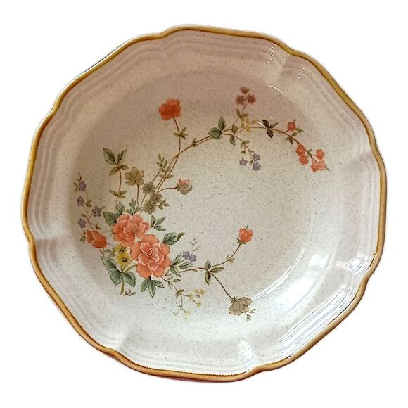 2 Mikasa Garden Club Silk Bouquet Bowls Soup Cereal Stoneware Vintage Cottage - Picture 9 of 16